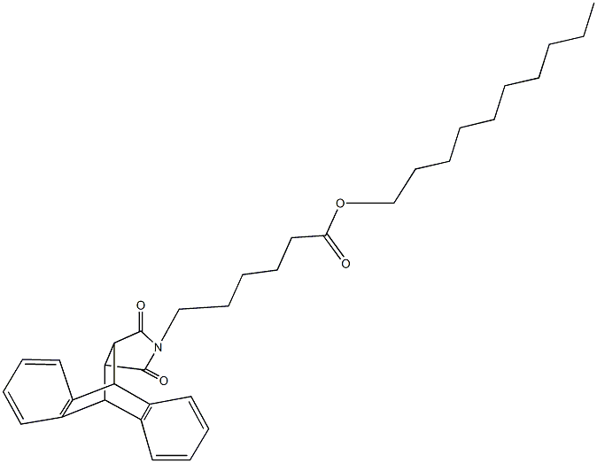 decyl 6-(16,18-dioxo-17-azapentacyclo[6.6.5.0~2,7~.0~9,14~.0~15,19~]nonadeca-2,4,6,9,11,13-hexaen-17-yl)hexanoate Struktur