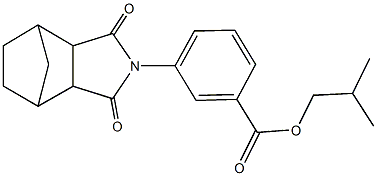 isobutyl 3-(3,5-dioxo-4-azatricyclo[5.2.1.0~2,6~]dec-4-yl)benzoate Struktur