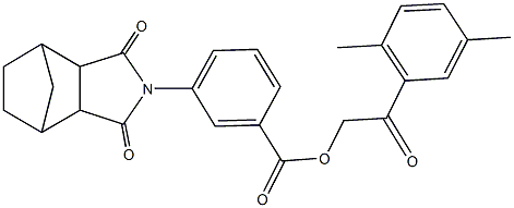 2-(2,5-dimethylphenyl)-2-oxoethyl 3-(3,5-dioxo-4-azatricyclo[5.2.1.0~2,6~]dec-4-yl)benzoate Struktur