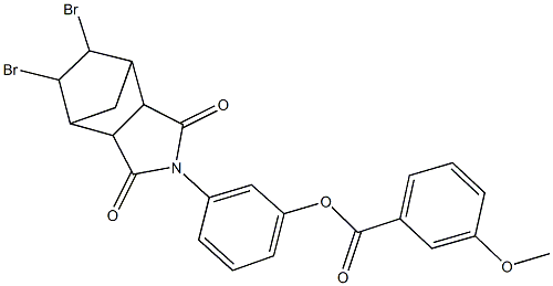 3-(8,9-dibromo-3,5-dioxo-4-azatricyclo[5.2.1.0~2,6~]dec-4-yl)phenyl 3-methoxybenzoate Struktur