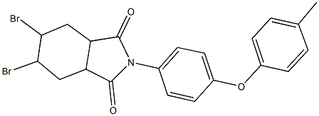 5,6-dibromo-2-[4-(4-methylphenoxy)phenyl]hexahydro-1H-isoindole-1,3(2H)-dione Struktur