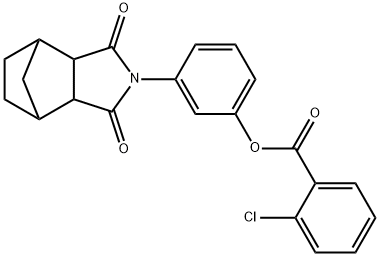 3-(3,5-dioxo-4-azatricyclo[5.2.1.0~2,6~]dec-4-yl)phenyl 2-chlorobenzoate Struktur