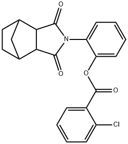 2-(3,5-dioxo-4-azatricyclo[5.2.1.0~2,6~]dec-4-yl)phenyl 2-chlorobenzoate Struktur