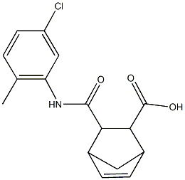 3-[(5-chloro-2-methylanilino)carbonyl]bicyclo[2.2.1]hept-5-ene-2-carboxylic acid Struktur