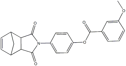 4-(3,5-dioxo-4-azatricyclo[5.2.1.0~2,6~]dec-8-en-4-yl)phenyl 3-methoxybenzoate Struktur