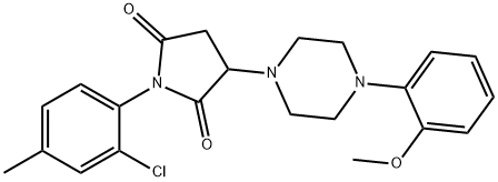 1-(2-chloro-4-methylphenyl)-3-[4-(2-methoxyphenyl)piperazin-1-yl]pyrrolidine-2,5-dione Struktur