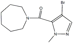 1-[(4-bromo-1-methyl-1H-pyrazol-5-yl)carbonyl]azepane Struktur