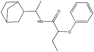 N-(1-bicyclo[2.2.1]hept-2-ylethyl)-2-phenoxybutanamide Struktur