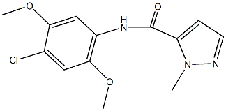 N-(4-chloro-2,5-dimethoxyphenyl)-1-methyl-1H-pyrazole-5-carboxamide Struktur