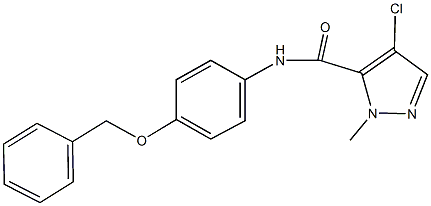 N-[4-(benzyloxy)phenyl]-4-chloro-1-methyl-1H-pyrazole-5-carboxamide Struktur