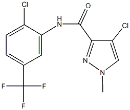 4-chloro-N-[2-chloro-5-(trifluoromethyl)phenyl]-1-methyl-1H-pyrazole-3-carboxamide Struktur