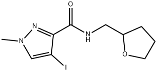 4-iodo-1-methyl-N-(tetrahydro-2-furanylmethyl)-1H-pyrazole-3-carboxamide Struktur