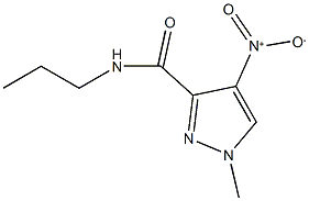 4-nitro-1-methyl-N-propyl-1H-pyrazole-3-carboxamide Struktur