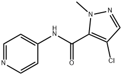 4-chloro-1-methyl-N-(4-pyridinyl)-1H-pyrazole-5-carboxamide Struktur