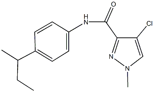 N-(4-sec-butylphenyl)-4-chloro-1-methyl-1H-pyrazole-3-carboxamide Struktur