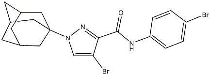 1-(1-adamantyl)-4-bromo-N-(4-bromophenyl)-1H-pyrazole-3-carboxamide Struktur