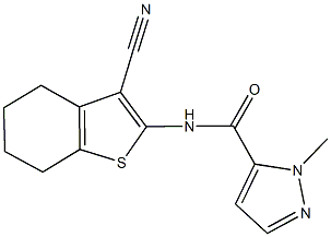 N-(3-cyano-4,5,6,7-tetrahydro-1-benzothiophen-2-yl)-1-methyl-1H-pyrazole-5-carboxamide Struktur