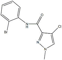 N-(2-bromophenyl)-4-chloro-1-methyl-1H-pyrazole-3-carboxamide Struktur