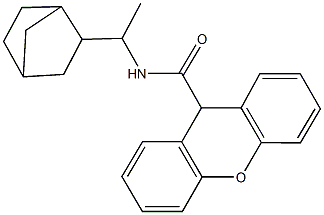 N-(1-bicyclo[2.2.1]hept-2-ylethyl)-9H-xanthene-9-carboxamide Struktur