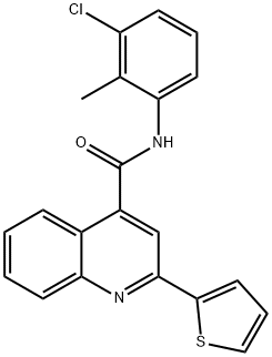 N-(3-chloro-2-methylphenyl)-2-(2-thienyl)-4-quinolinecarboxamide Struktur