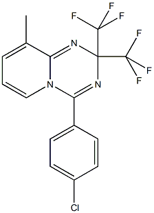 4-(4-chlorophenyl)-9-methyl-2,2-bis(trifluoromethyl)-2H-pyrido[1,2-a][1,3,5]triazine Struktur