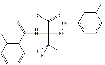 methyl 2-[2-(3-chlorophenyl)hydrazino]-3,3,3-trifluoro-2-[(2-methylbenzoyl)amino]propanoate Struktur