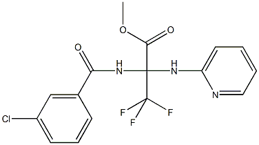 methyl 2-[(3-chlorobenzoyl)amino]-3,3,3-trifluoro-2-(pyridin-2-ylamino)propanoate Struktur