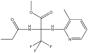 methyl 3,3,3-trifluoro-2-[(3-methyl-2-pyridinyl)amino]-2-(propionylamino)propanoate Struktur