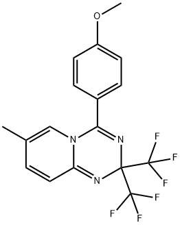 methyl 4-[7-methyl-2,2-bis(trifluoromethyl)-2H-pyrido[1,2-a][1,3,5]triazin-4-yl]phenyl ether Struktur