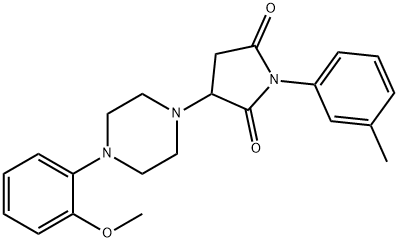 3-[4-(2-methoxyphenyl)piperazin-1-yl]-1-(3-methylphenyl)pyrrolidine-2,5-dione Struktur