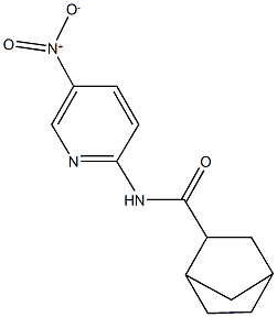 N-{5-nitro-2-pyridinyl}bicyclo[2.2.1]heptane-2-carboxamide Struktur