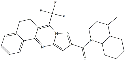 10-[(4-methyloctahydro-1(2H)-quinolinyl)carbonyl]-7-(trifluoromethyl)-5,6-dihydrobenzo[h]pyrazolo[5,1-b]quinazoline Struktur