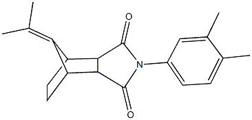 4-(3,4-dimethylphenyl)-10-(1-methylethylidene)-4-azatricyclo[5.2.1.0~2,6~]decane-3,5-dione Struktur