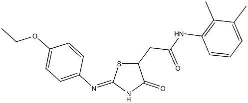 N-(2,3-dimethylphenyl)-2-{2-[(4-ethoxyphenyl)imino]-4-oxo-1,3-thiazolidin-5-yl}acetamide Struktur