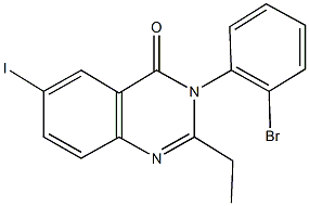 3-(2-bromophenyl)-2-ethyl-6-iodo-4(3H)-quinazolinone Struktur