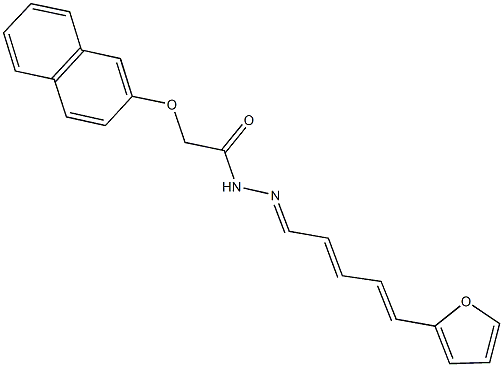 N'-[5-(2-furyl)-2,4-pentadienylidene]-2-(2-naphthyloxy)acetohydrazide Struktur