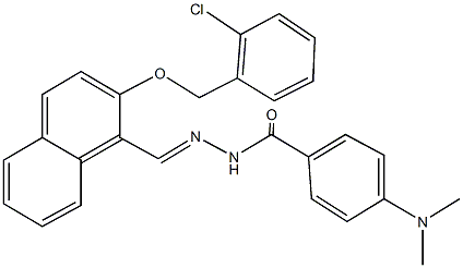 N'-({2-[(2-chlorobenzyl)oxy]-1-naphthyl}methylene)-4-(dimethylamino)benzohydrazide Struktur