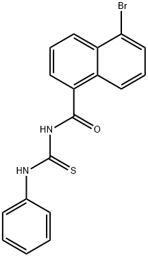 N-(5-bromo-1-naphthoyl)-N'-phenylthiourea Struktur