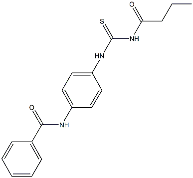 N-(4-{[(butyrylamino)carbothioyl]amino}phenyl)benzamide Struktur