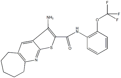 3-amino-N-[2-(trifluoromethoxy)phenyl]-6,7,8,9-tetrahydro-5H-cyclohepta[b]thieno[3,2-e]pyridine-2-carboxamide Struktur