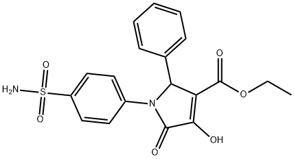 ethyl 1-[4-(aminosulfonyl)phenyl]-4-hydroxy-5-oxo-2-phenyl-2,5-dihydro-1H-pyrrole-3-carboxylate Struktur