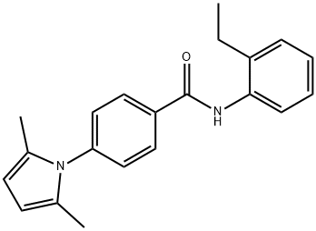 4-(2,5-dimethyl-1H-pyrrol-1-yl)-N-(2-ethylphenyl)benzamide Struktur