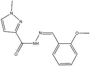 N'-(2-methoxybenzylidene)-1-methyl-1H-pyrazole-3-carbohydrazide Struktur