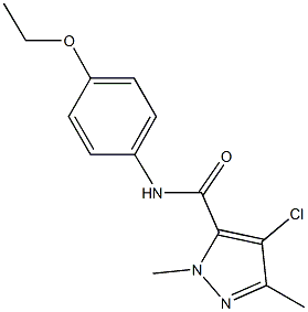 4-chloro-N-(4-ethoxyphenyl)-1,3-dimethyl-1H-pyrazole-5-carboxamide Struktur