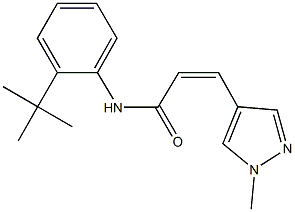 N-(2-tert-butylphenyl)-3-(1-methyl-1H-pyrazol-4-yl)acrylamide Struktur