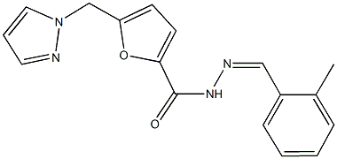 N'-(2-methylbenzylidene)-5-(1H-pyrazol-1-ylmethyl)-2-furohydrazide Struktur