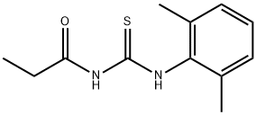 N-(2,6-dimethylphenyl)-N'-propionylthiourea Struktur