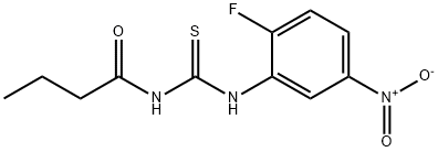 N-butyryl-N'-{2-fluoro-5-nitrophenyl}thiourea Struktur