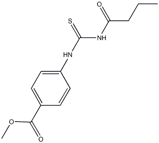 methyl 4-{[(butyrylamino)carbothioyl]amino}benzoate Struktur