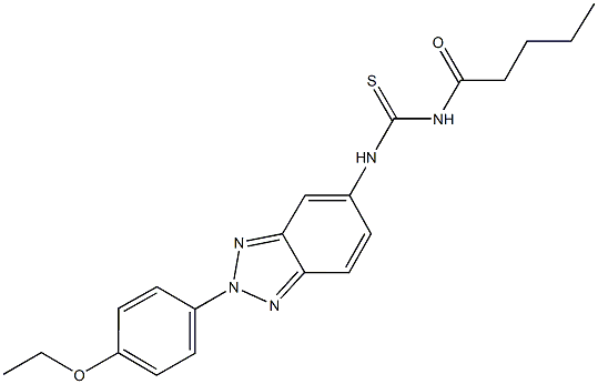 N-[2-(4-ethoxyphenyl)-2H-1,2,3-benzotriazol-5-yl]-N'-pentanoylthiourea Struktur